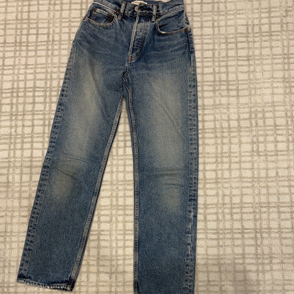 Moussy Women's Straight-Leg Jeans in Washed Blue